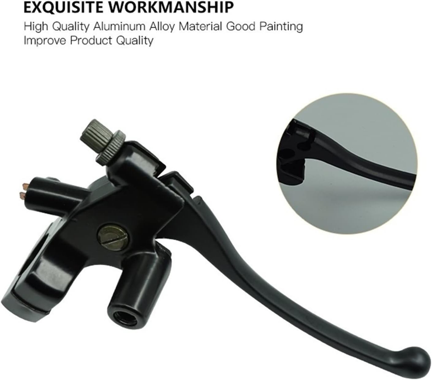 Ghost thorn XDF 1" 25mm Black Motorcycle Handlebar Mirror Base Mount Scooter Left Clutch Lever Perch 53172-MR1-000, Compatible for Honda Shadow VT600 VT750 VT1100 VT1300 VTX1300 VF750