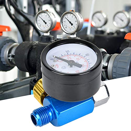 Aolidsive Luftdruckregler, G1/4-Zoll-Gewinde, Verstellbar, 0–10 Bar, für Spritzpistolen, Pneumatische Werkzeuge, Kompakte Aluminiumlegierung mit Echtzeitüberwachung