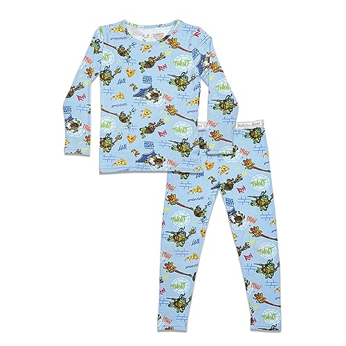 Bellabu Bear TMNT Mutant Mayhem Movie Kids Pajama Set for Boys & Girls, Matching Family Pajamas, Rayon from Bamboo