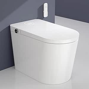 White Smart Bidet | Auto Flush, Heated Seat, Dryer – Golden Elite Deco - View #2