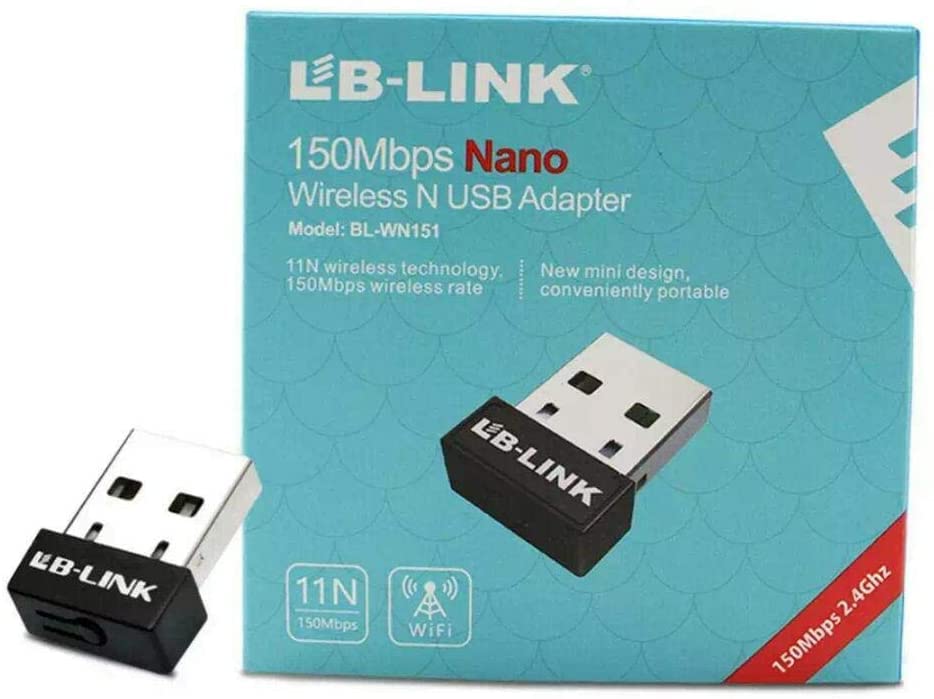 LB-Link BL-WN151 Arrival 802.11B/G/N 150MBPS Nano Wireless USB Adapter For Pc And Laptop Dell/Acer/Toshiba/Sony/Lenovo, And More - Black
