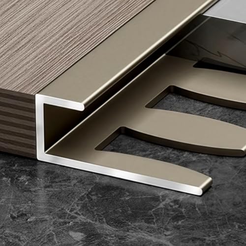 NuoNxuo エッジバンディング クッションフロア 見切り材 3個入り 長さ90cm アルミ合金製 超狭幅金属エッジバンド 内径8mm - 18mm 5サイズ 防水 防錆 耐久性 曲げ可能 フレキシブル ベニヤエッジ保護材 簡単施工(C,内径 15mm)