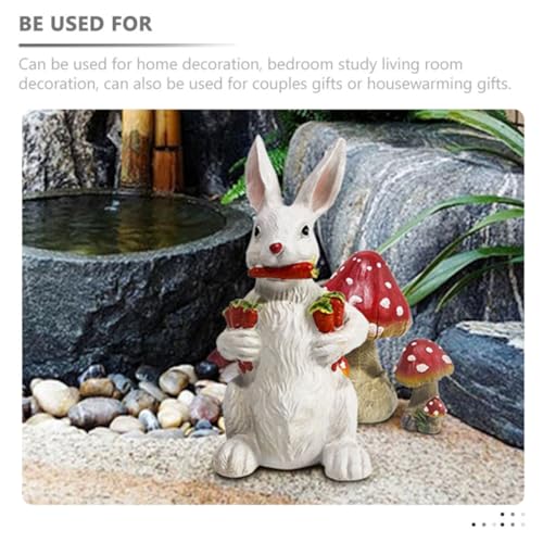 Lapin de jardin décoration balcon extérieur résine légère