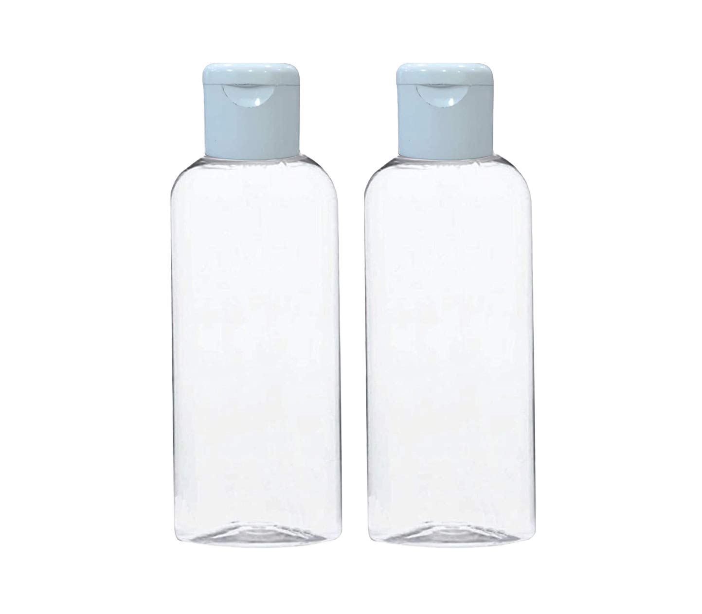 FUTURA MARKET 100ML Empty Bottle flip top cap Pocket Hand Sanitizer/Handwash/Beauty and Multiple Purpose (Transparent Bottle with White Cap)(PACK OF 2)-image-27