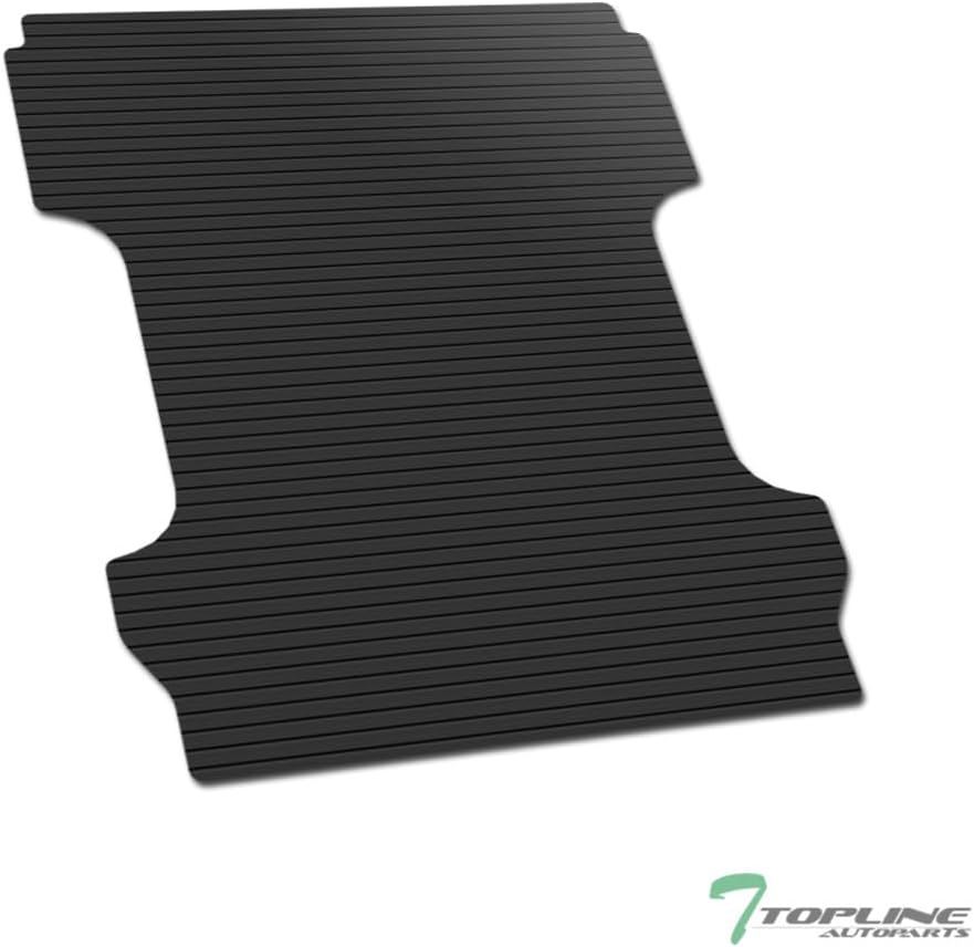 7422449573533 Compatible with 2015-2026 Ford F150 8 Feet (97.6") Long Bed Black Rubber Horizontal Line Truck Bed Mat
