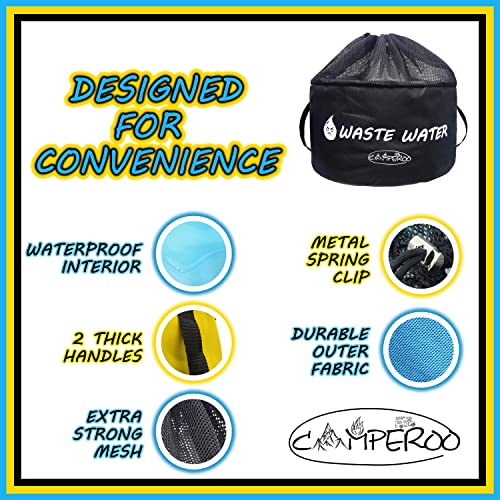 Rv Hose Storage Bag - 3 Pack Rv Organization Bags – Organizer Accessories For Camper, Stores Fresh Water Hose & Sewer Hoses Blue Yellow Black Extra-Large Rv3Cam Rv Organizing Utility Bag #TOP3