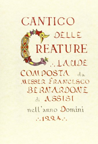 Cantico delle creature Cantico delle creature