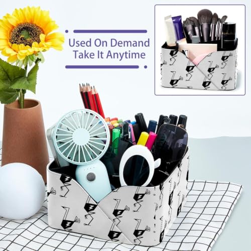 Porte-crayons rectangulaire à grand compartiment autruche pour optimiser le rangement de bureau