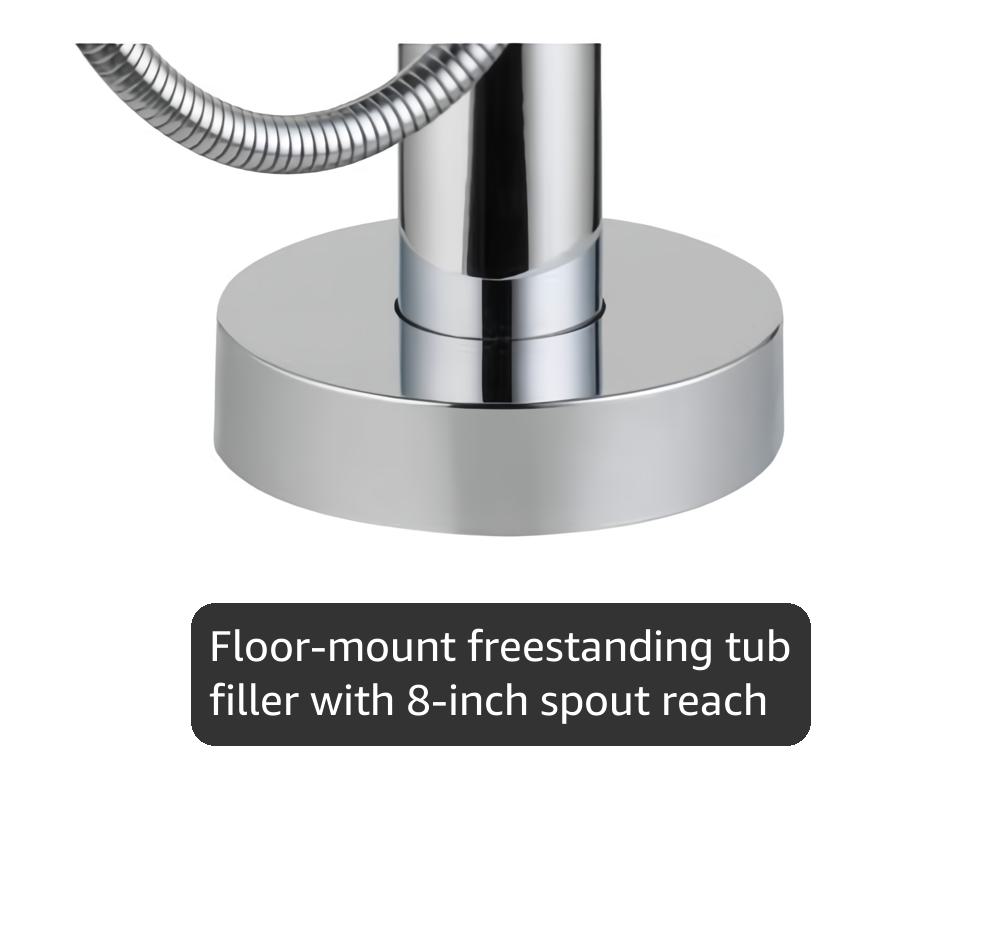 Delta Faucet Trinsic Floor Mount Tub Filler - Freestanding Roman