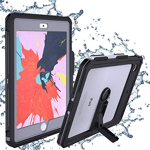 MIZUSUPI iPad 10.2 Waterproof Case - iPad 7th 8th Generation Case 2019 2022 Full Body Protection Bumper Case for iPad 7 gen 8 gen 10.2 inches Shockproof Anti-Scratch with Strap Stand Pencil Holder
