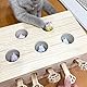 Billowvolve 5 Löcher Holz Interaktives Katzenspielzeug Jagd Spielzeug Maulwurf Maus Spielzeugen Katzen fangen Mäuse Spiel für Katzen Trainieren Kratzen Katzenkratzbrett