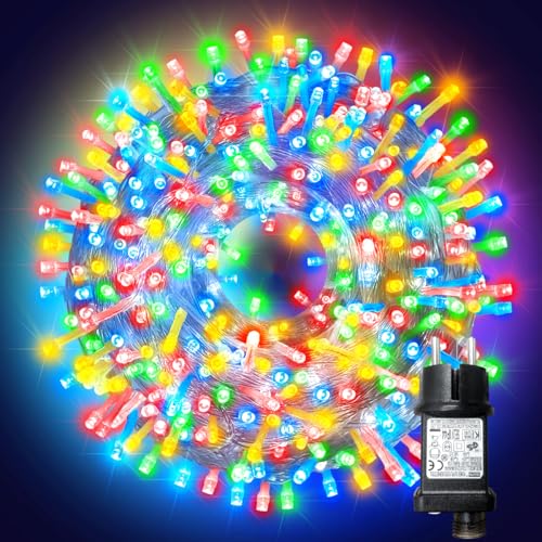 ARKOCHIC 35M Luci Natale Esterno, 300 LED Luci Albero Di Natale con 8 Modalità, IP65 Impermeabile Multicolore Fatate Catena Luminosa Decorazioni Natalizie Per Esterno E Interno Giardino, Balcone