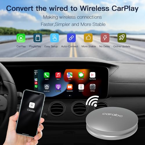 CARabc Adaptador CarPlay sem fio Apple sem fio CarPlay Dongle CarPlay Convert Carros CarPlay sem fio