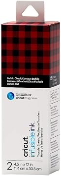 Cricut Infusible Ink Transfer Sheets - 4.5" x 12" - Buffalo Check Pattern - for Cricut Mug Press, Maker, Explore Air 2