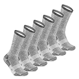MERIWOOL Merino Wool Lightweight Hiking Socks, 3 Pairs Cushioned & Odor Resistant Outdoor Crew Socks for Men and Women