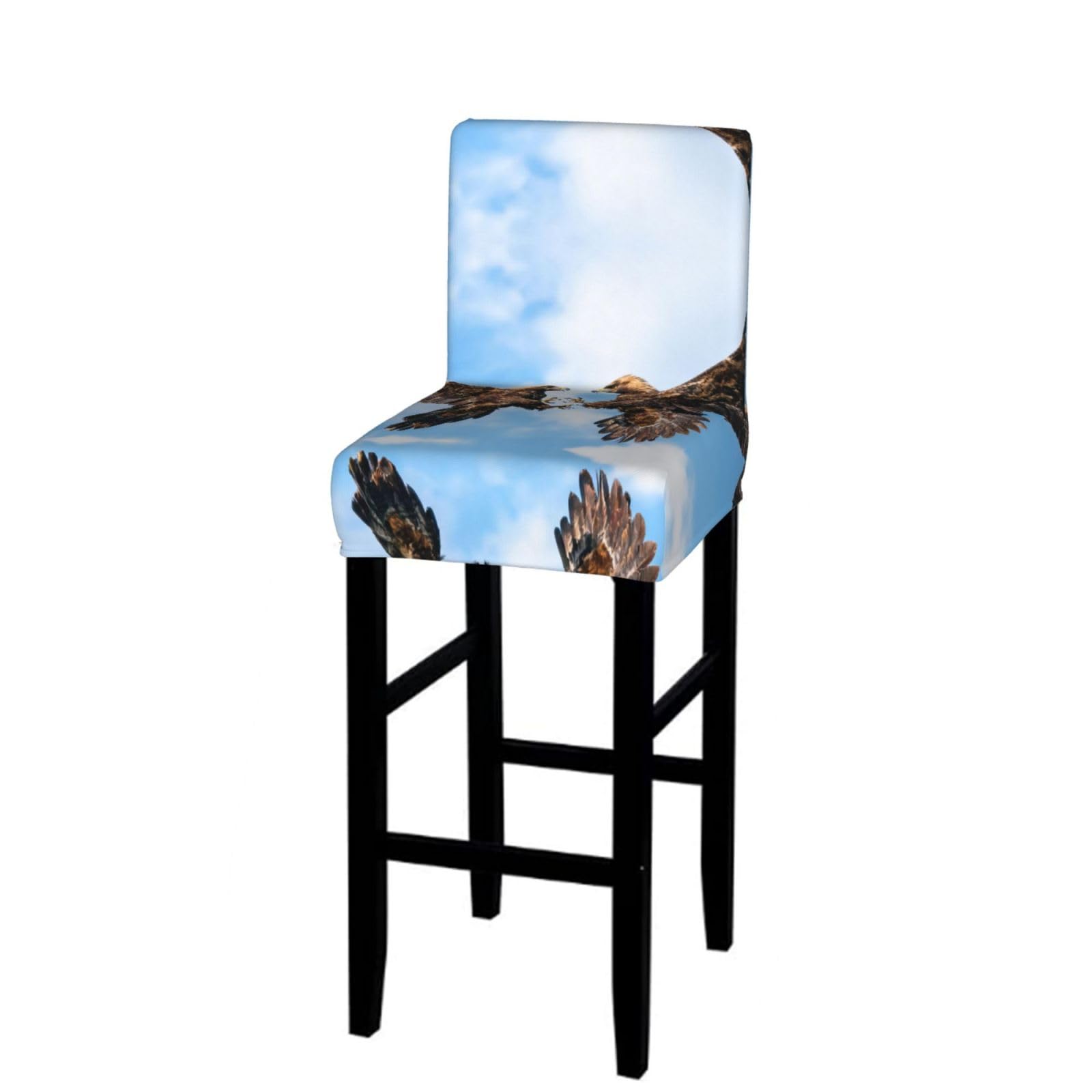 CNTDBU Eagle Fight Sky Bar Stool Cover-Stretchy Chair Slipcover for Kitchen
