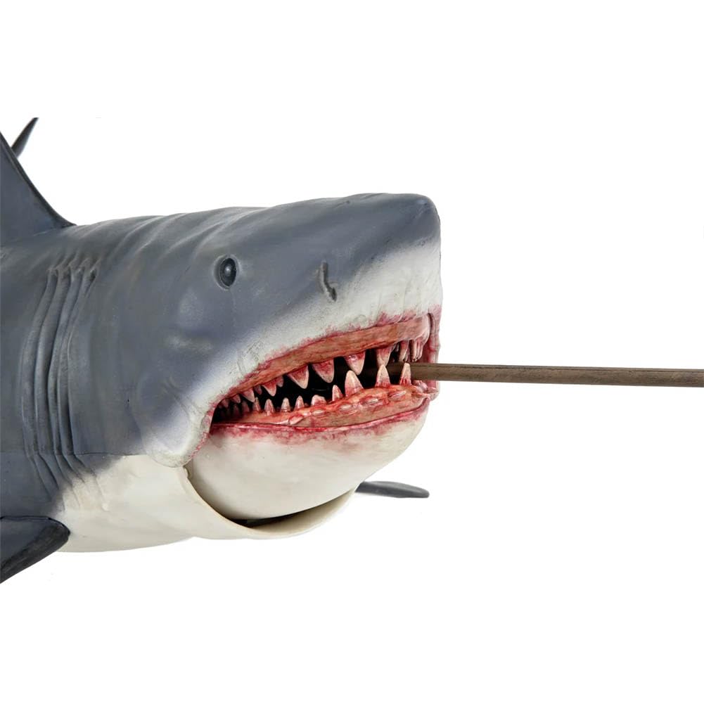 La Partita degli Squali - Statuetta Orrore 45 cm, Figura da Testa a Coda, Modello Animale con Accessori, Statua in PVC da Collezione, Decorazione per la Casa, Regalo