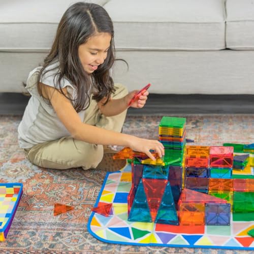 MAGNA-TILES Storage Bin Bundle 84-Piece Magnetic Construction Set, The ORIGINAL Magnetic Building Brand - Image 2
