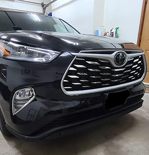 Chrome Front Bumper Fog Light Cover Trim Exterior Accessories Decoration Sticker For Toyota Highlander 2020 2021 2022 2023 - Thumbnail 4