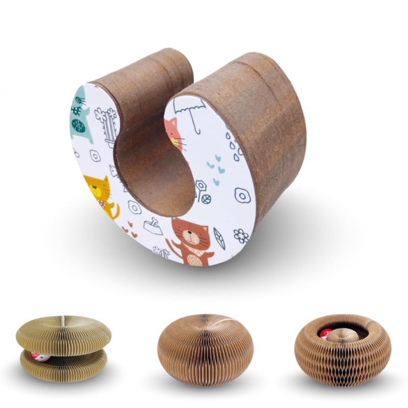 VENTEO - Jouet Chat | Jouet pour Chat | Griffoir pour Chats | Carton Ondulé Interactif Conçu pour Griffades Naturelles | Stimulation Comportementale Féline...