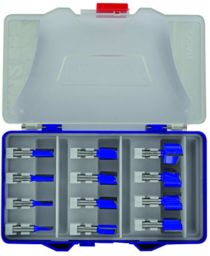 Tivoly XT606470002 Fraises de défonceuse à rainurer, Bleu, Set de 12 Pièces