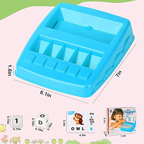 ECVV 2 in 1 Matching Letter Number Games for Kids Educational Learning Toys with Flash Cards Letter Recognition Spelling Game Toys for Preschool Boys Girls