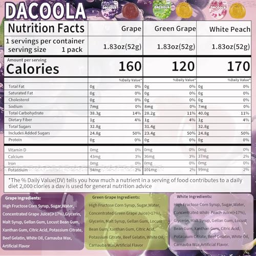 Dulces de Fruta Mixtos DACOOLA 52g 3 Pack miniatura 2