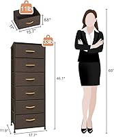 Vista 3 de Crestlive Products Torre de Almacenamiento Vertical para Cómoda - Marco de Acero Resistente, Superficie de Madera, Contenedores de Tela de Fácil