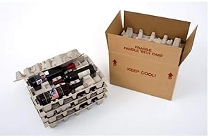 Wine Bottles Shipping Box: 12 Bottle Shipper with Tray Protection