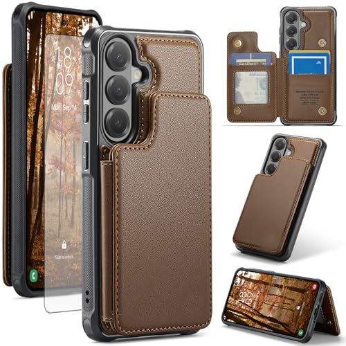 Étui portefeuille Asuwish pour Samsung S26 5G avec protection d'écran haute résistance