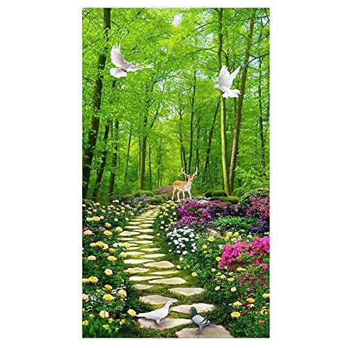 Broderie diamant forêt grand format 70x160cm kit complet pour décoration salon
