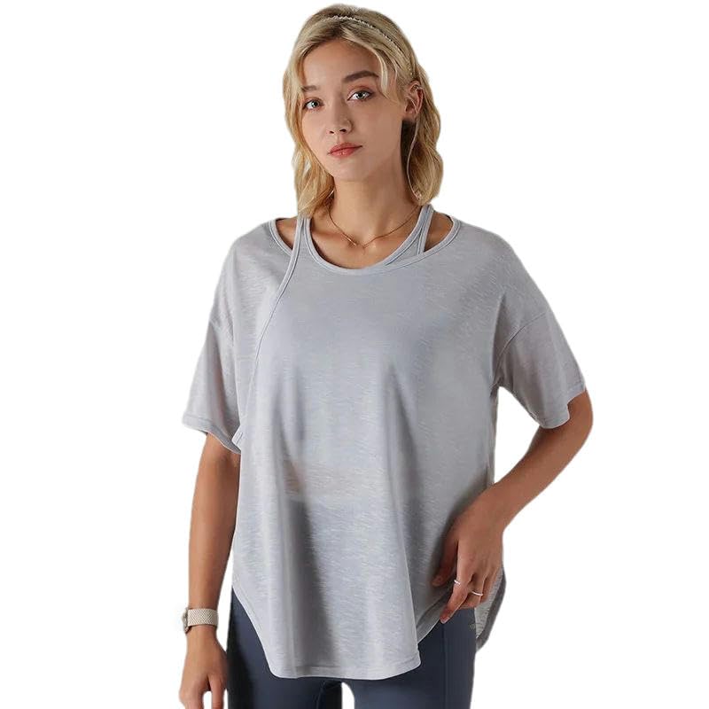 Blouse femme sport lâche pour éviter la transpiration à la gym