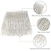 AWAYTR 1 Yard Beaded Fringe Trim - 6in Wide Glass Beaded Fringe for Dress Clothing and DIY Crafts (Silver)
