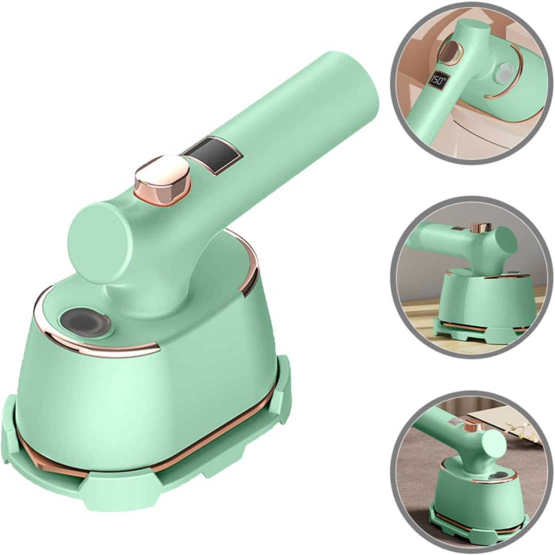 Amosfun Portable Handheld Steamer for Clothes with 50ml Capacity, Rotatable and Foldable Design, Effective Wrinkle Removal, Abs Material, for Travel and Use in Rvs and Cars