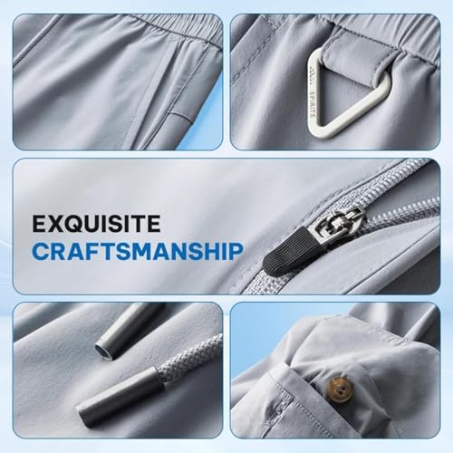Comforflex - Men's Multi-Pocket Stretch Comfort Outdoor Casual Pants, Risacharm Pants for Men, Quick Dry Cargo Pants3