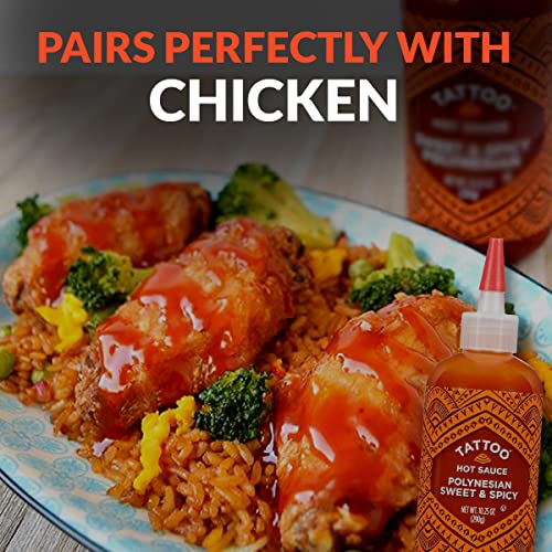 Tattoo Hot Sauce, Authentic Polynesian Sweet & Spicy, Flavor Packed & Delicious, High Scoville, 10.25 Oz (10.25 Ounce (Pack Of 6)) #TOP4