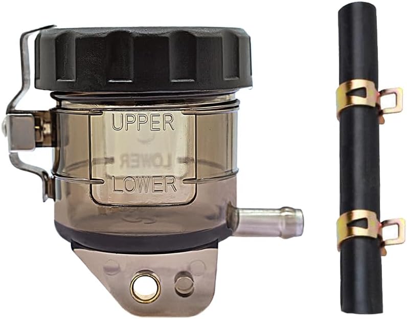 Gray Universal Motorcycle Front Brake Master Cylinder Brake Pump Tank Oil Cup Fluid Bottle Reservoir Compatible with/for NINJA636/1000 ZX-6R ZX6R ZX-10R ZX10R ZX-14R Z1000SX