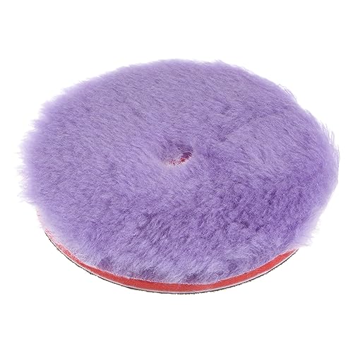 HARFINGTON Wool Polishing Pads, 5.5 inch Purple Wool Buffing Wheel with Hook and Loop for Car Polisher Car Polishing and Buffing