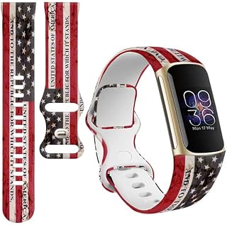 Sport Bands Compatible with Charge 6 /Charge 5 for Women Men,Soft Waterproof Replacement Straps Wristbands for Charge Advanced Fitness Tracker