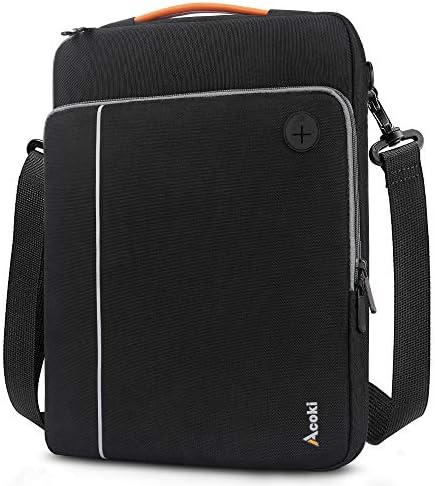 13-14.1 Inch Laptop Shoulder Bag for 13.3 Inch MacBook Air, 13-inch MacBook Pro Retina, Cross-body Notebook Briefcase Bag, for 11" iPad Pro 2020, Briefcase Handbag Carrying Case, Black
