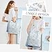 LHMTQVK Corduroy Tote Bags for Women, Large Capacity Corduroy Bag Reusable Grocery Shoulder Bag with Inner Pockets(Blue Flowers)