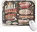 Produktbild Benutzerdefiniertes Büro Mauspad,BBQ Party Grill Menü Design mit Steaks Burger Wings Würstchen Ribs und Bacon Retro Effect Multicolor,Anti-Slip Rubber Base Gaming Mouse Pad Mat