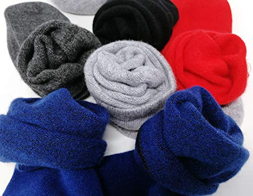 Image of Pure Cashmere Thick Unisex Men Women Crew Mid Calf Causal Socks, Smooth Toes and Heel Sewed by Handwork