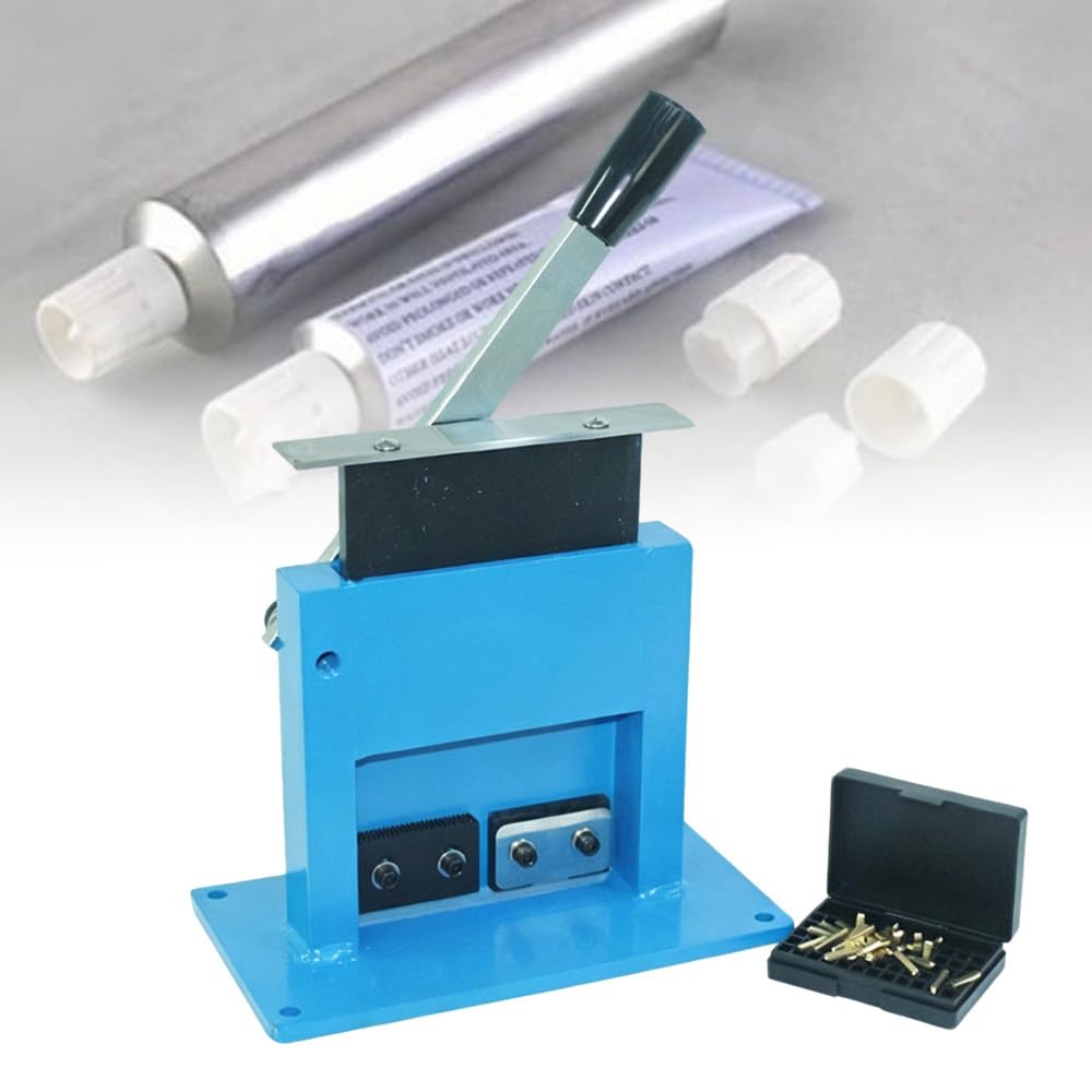 ShaiVrissian Manual Aluminum Tube Sealer for Toothpaste Packaging,Manual Pipe Tail Seale,Compact Cast Iron Design,For Cosmetic Cream,Ointment,Toothpaste and Beauty Products +Coding