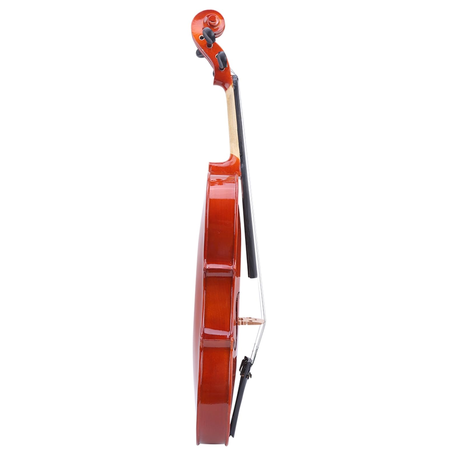POENVFPO 4 4 Bratsche in Voller Größe für Anfänger, Geige aus Massivem Fichtenholz mit Bogenetui aus Kolophonium, Saiteninstrument in Natürlicher Farbe für Musikliebhaber