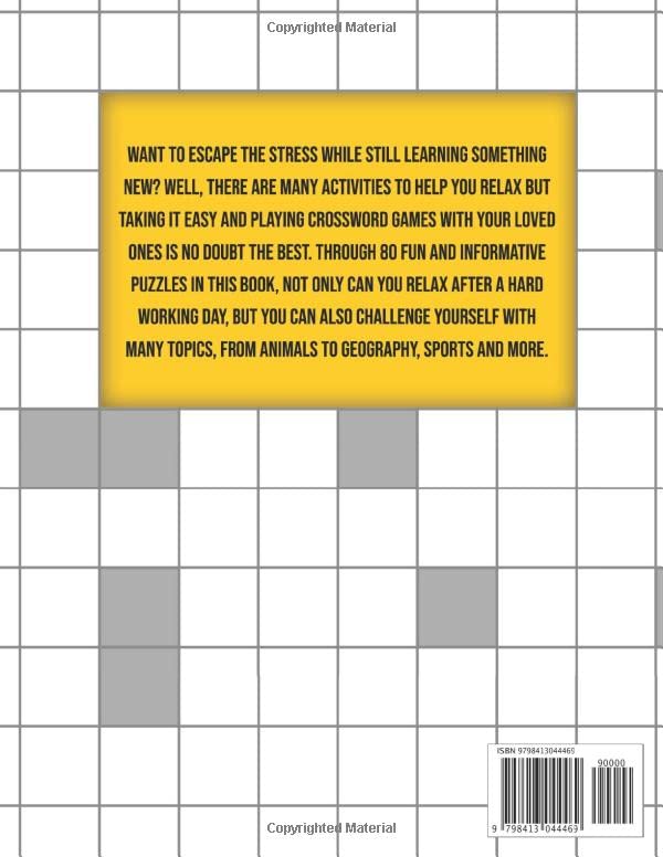 Challenging Words Crossword Puzzles Book: A Collection of 80 Fun and Informative Puzzles to keep Crossword Lovers Happy for Many Days image 3