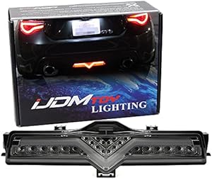 iJDMTOY Smoked Lens Full LED Rear Fog Light Kit (Rear Fog, Brake, Reverse Features) Compatible With 2013-2016 Scion FR-S, 2013-2021 Subaru BRZ, 2017-2021 Toyota 86