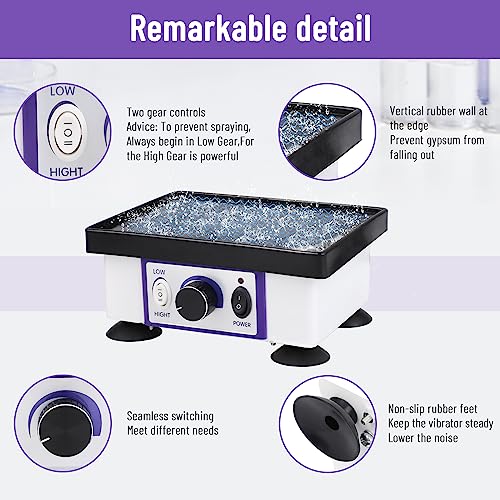 image for ScitoLAB Lab Dental Vibrator, 9.8 Inch Square Shaker Oscillator Gypsum