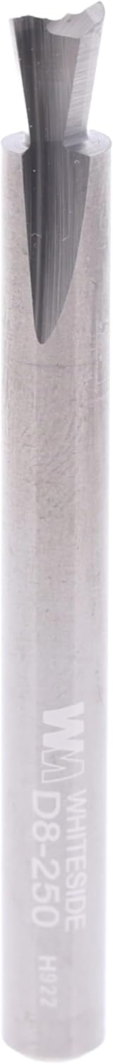 Whiteside Router Bits D8-250 Dovetail Bit with 1/4-Inch Large Diameter, 1/4-Inch Cutting Diameter and 1/4-Inch Shank