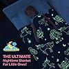 Glow in The Dark Unicorn Blanket for Girls – Soft Pink Fleece Throw. Great Christmas, Birthday, Baby, Toddler Unicorn Gifts for Girls, Fairy, Butterfly, Stars. Bright Long-Last Glow #1